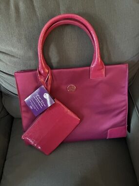 Joy Mangano TuffTech Travel Ease Lightweight Tote Bag, Cabernet